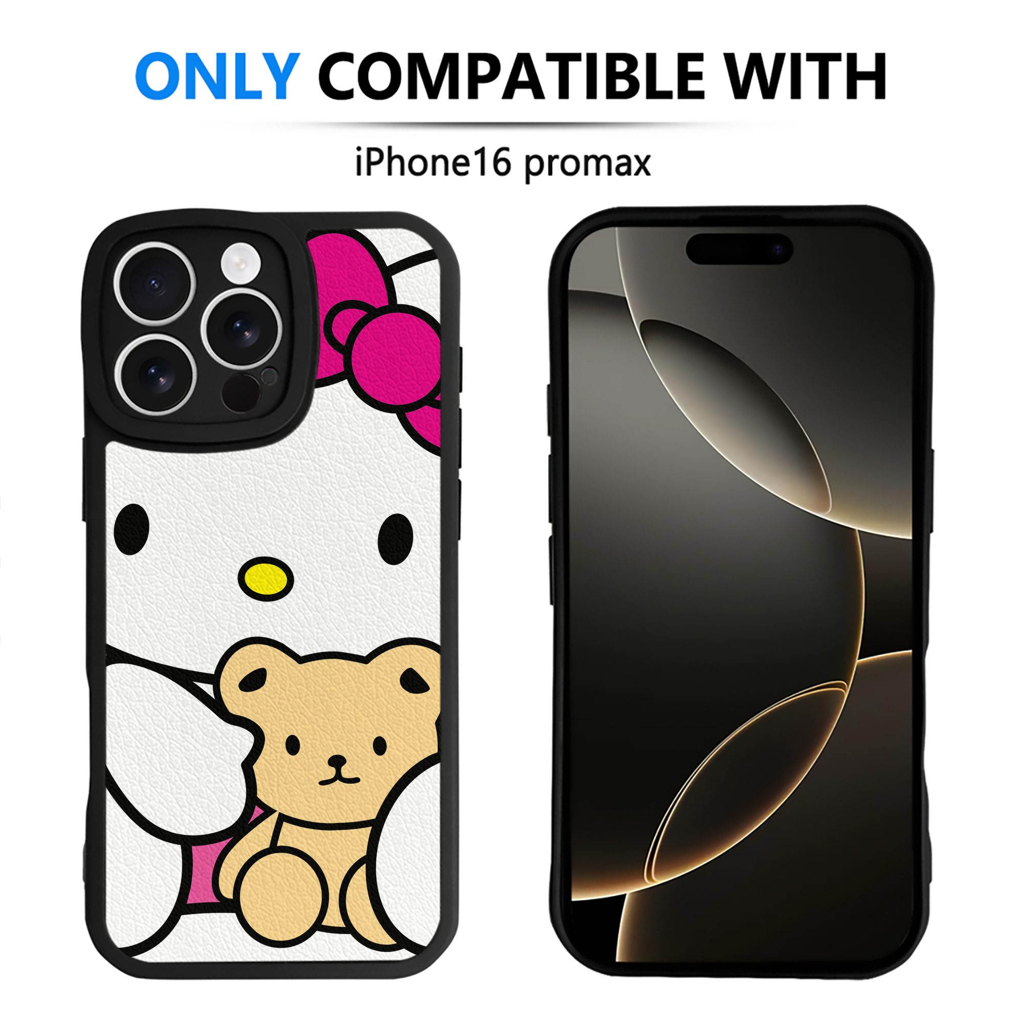 （画像用） Hello Kitty ハローキティ 【iPhone 16シリーズ対応】シリコンスマホケース（レザー調） 材質：シリコン